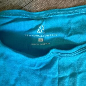 New York & Company Teal Blouse